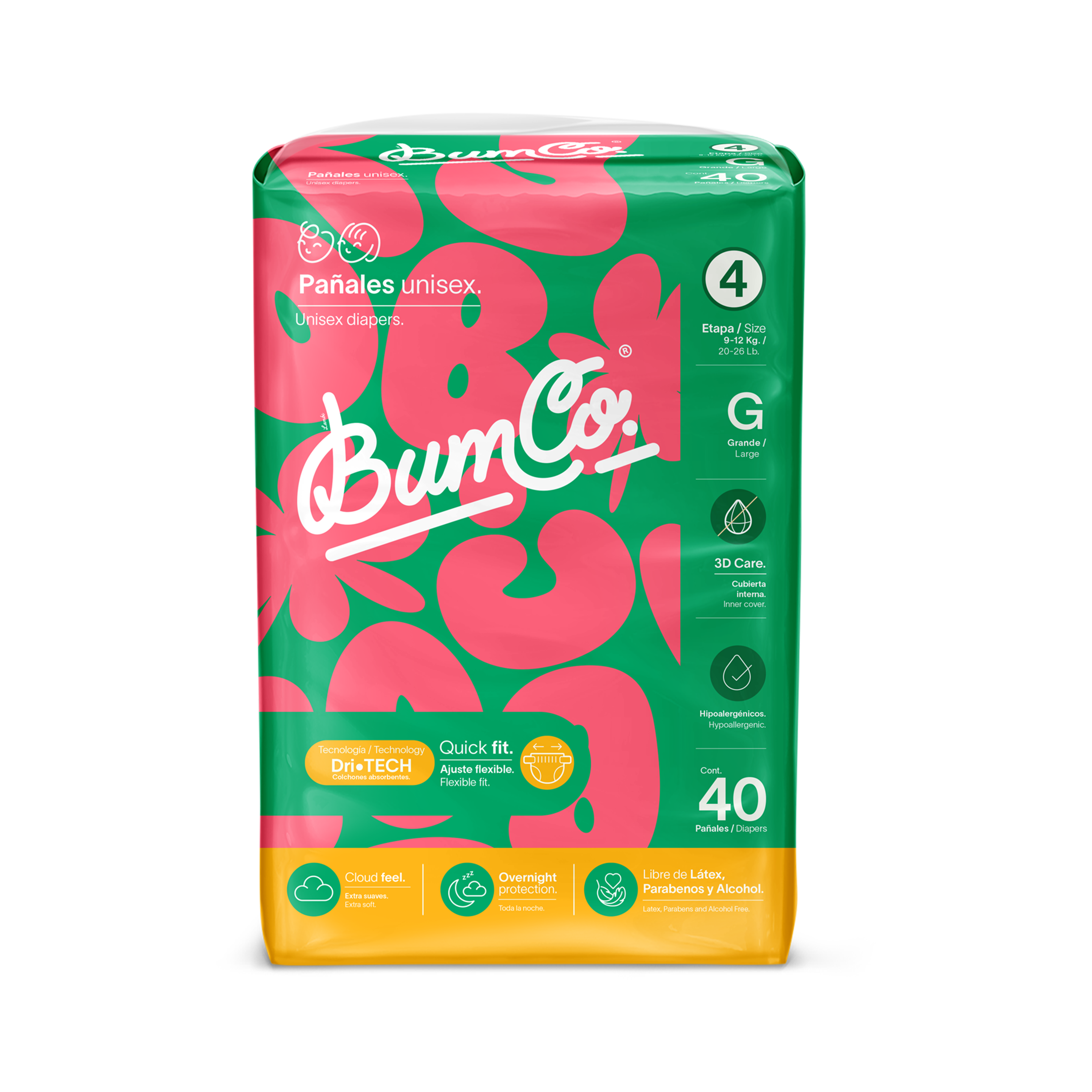 Pañales para bebé | Etapa 4 - Grande 9 a 12 kg