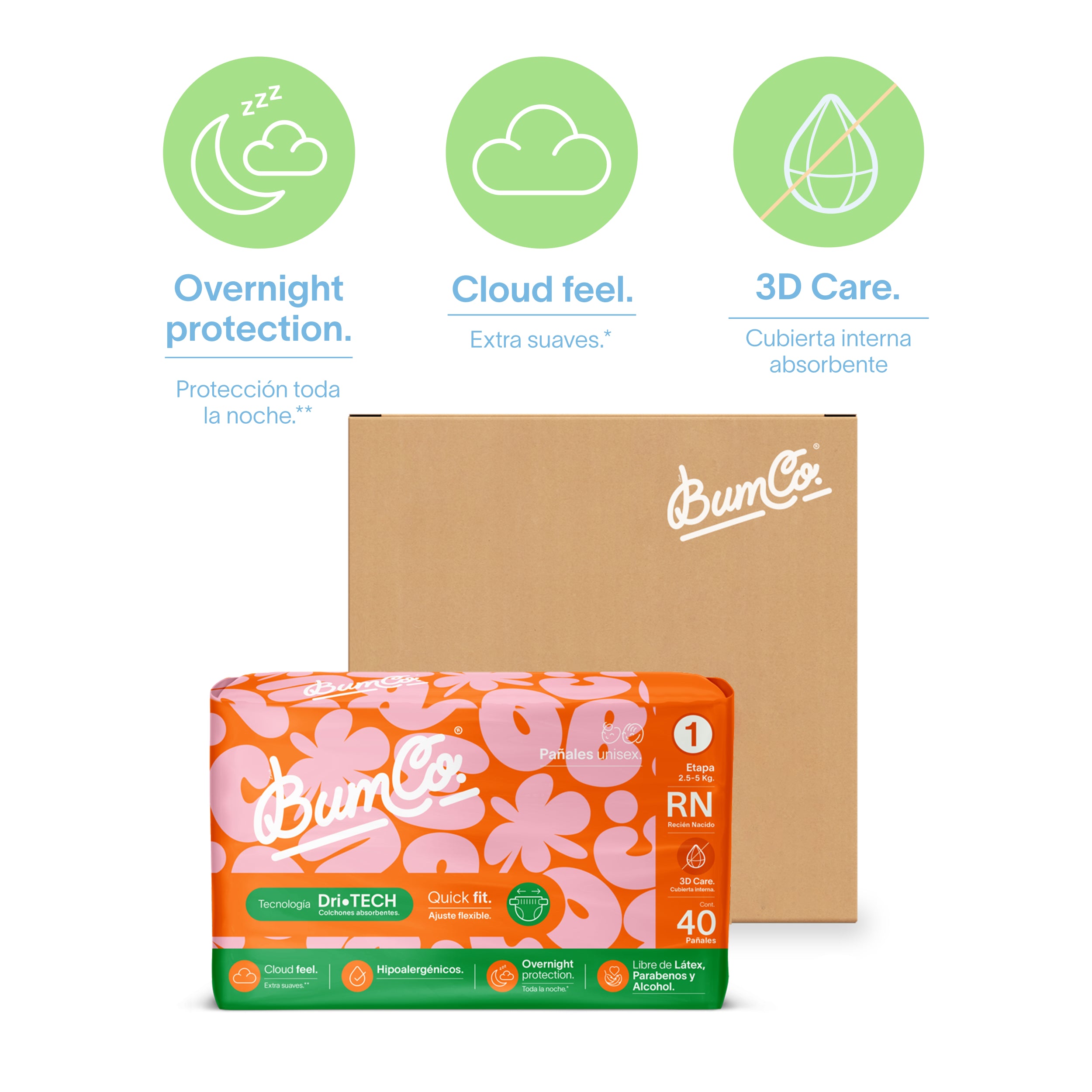 Pañales para bebé | Etapa 1 - Recién Nacido 2.5 a 5 kg