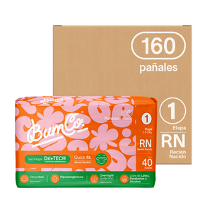 Pañales para bebé | Etapa 1 - Recién Nacido 2.5 a 5 kg | 160 pañales