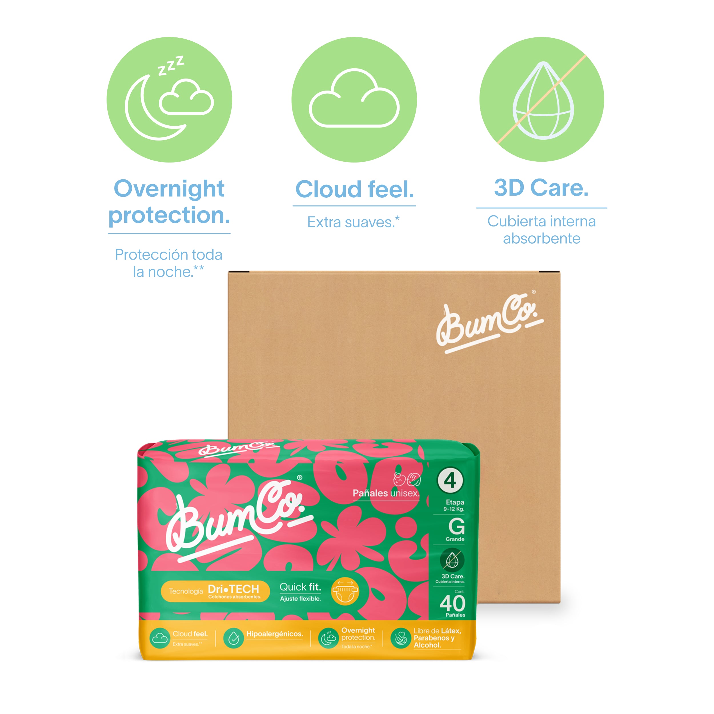 Pañales para bebé | Etapa 4 - Grande 9 a 12 kg