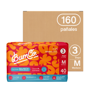 Pañales para bebé | Etapa 3 - Mediano 6 a 10 kg | 160 pañales