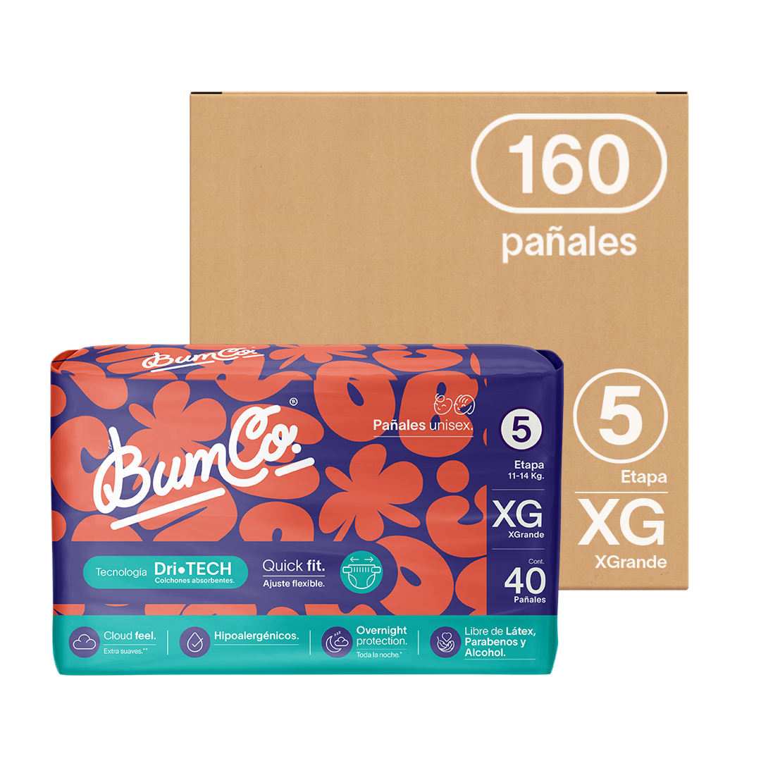 Pañales para bebé | Etapa 5 - XG 11 a 14 kg | 160 pañales