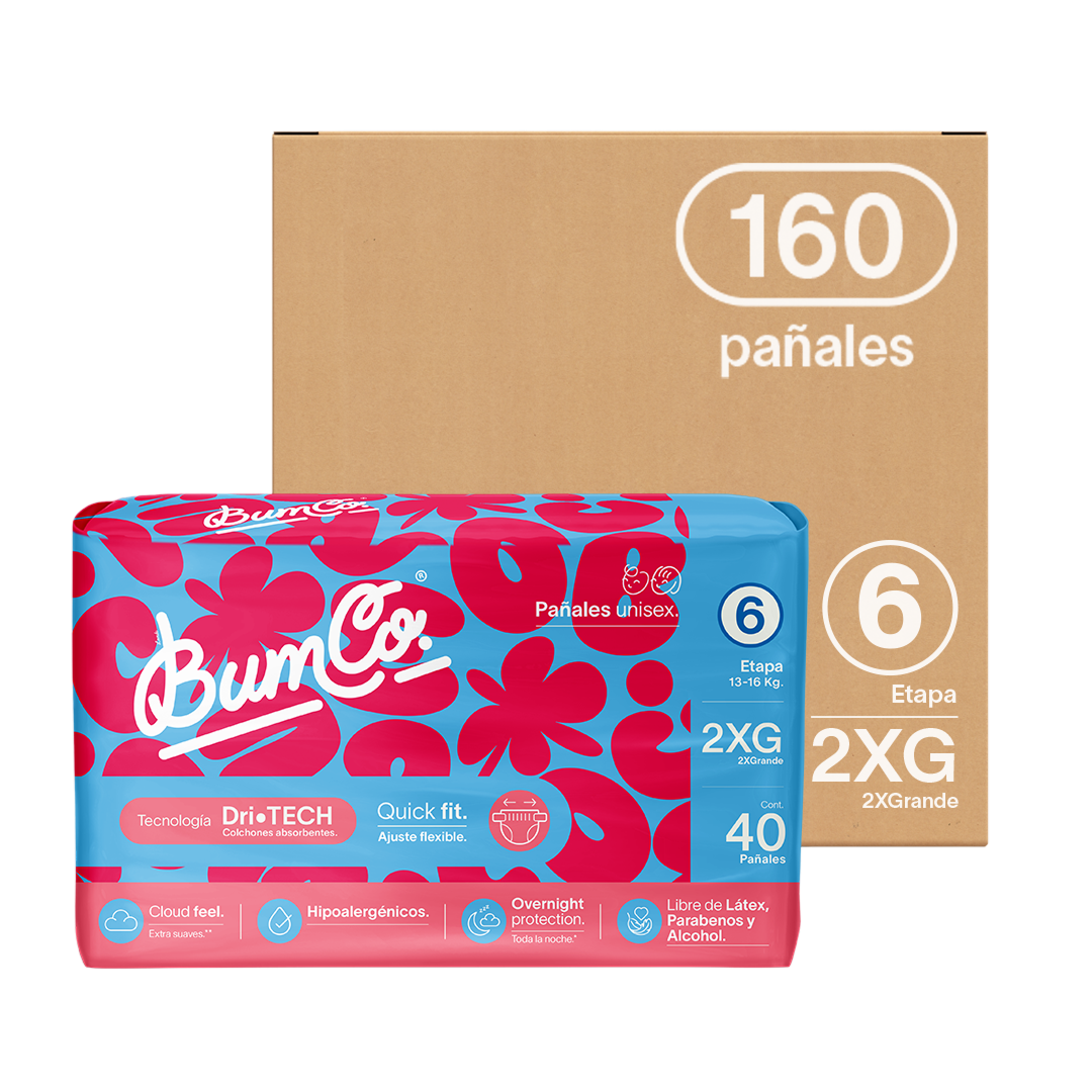 Pañales para bebé | Etapa 6 - 2XG 13 a 16 kg | 160 pañales