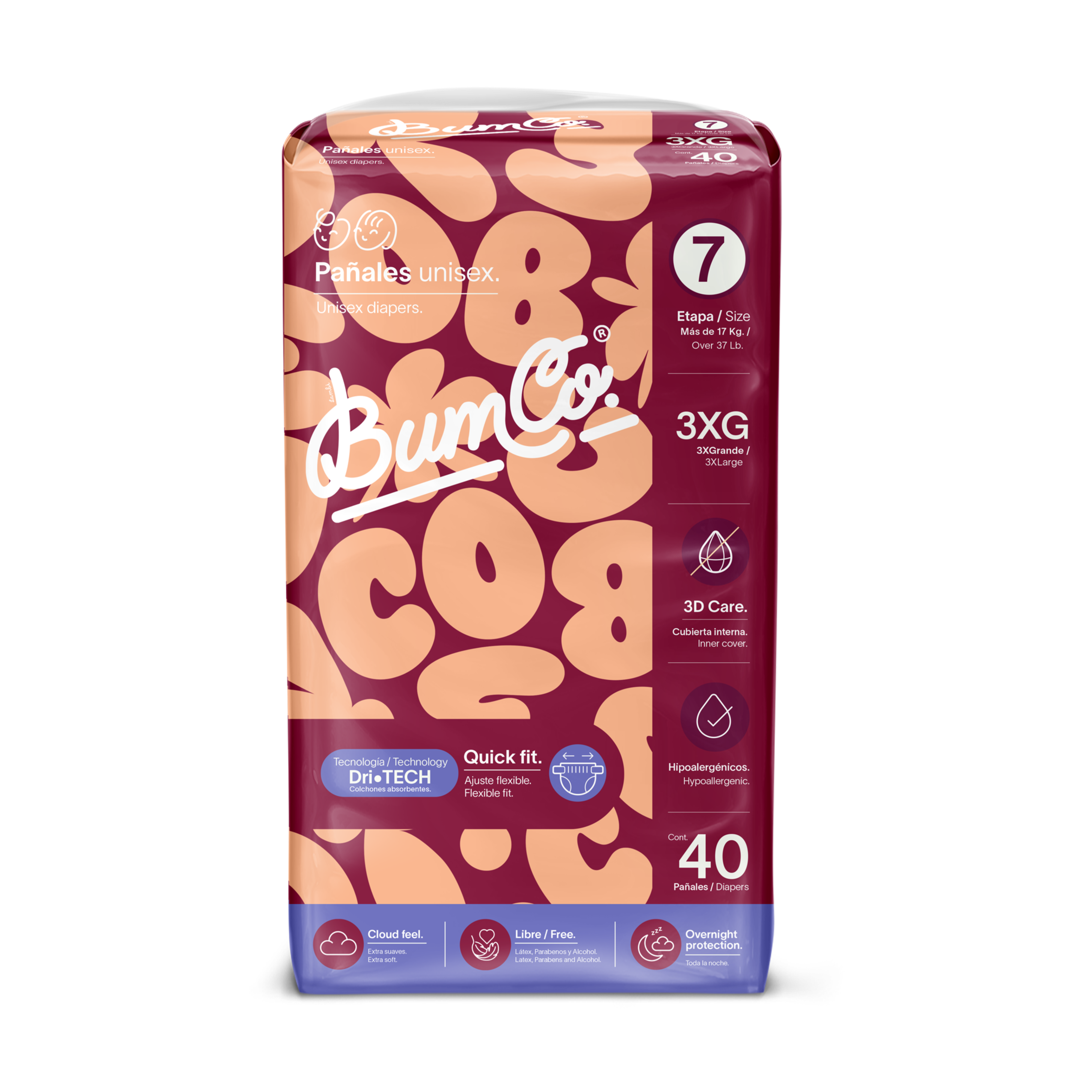 Pañales para bebé | Etapa 7 - 3XG + 17 kg